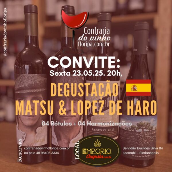 SEXTA 23.Maio, 20h. DEGUSTAÇÃO UM PASSEIO PELA ESPANHA . Empório Augusta
