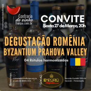 SEXTA 27. Março, 20h. DEGUSTAÇÃO VOLTA AO MUNDO: ROMÊNIA . Emporio Augusta