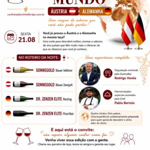 SEXTA 21. Agosto, 20h. 🍷🌍 CONFRARIA PELO MUNDO | ÁUSTRIA 🇦🇹 x ALEMANHA 🇩🇪 . Emporio Augusta