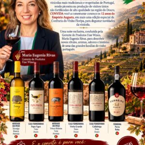 CASA FERREIRINHA CONVIDA: TERÇA 03. Novembro, 19:30h.: A DEGUSTAR NOVIDADES E LANÇAMENTOS COM MARIA EUGENIA RIVAS . EMPORIO AUGUSTA