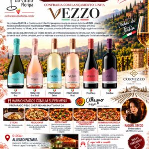 QUINTA 15. Outubro, 20h. 🍷CONFRARIA PELO MUNDO VEZZO . ITÁLIA . Allegro Pizzaria